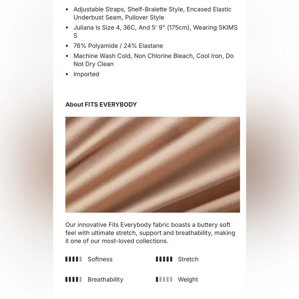 SKIMS Fits Everybody SCOOP BRALETT - Picture 5 of 7